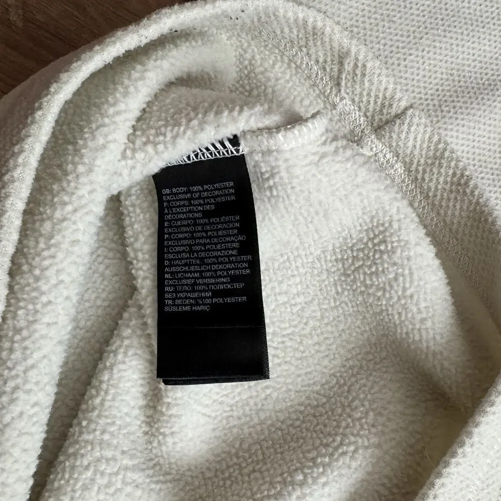 The North Face 100 Glaciers Pullover Sweatshirt Mens M Cream Long Sleeve 1/4 Zip